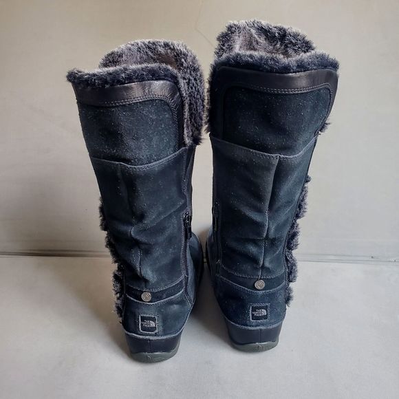 The North Face Josie II Black Suede Faux Fur Tall Boots Women’s 7 Primaloft 200 - Picture 8 of 14